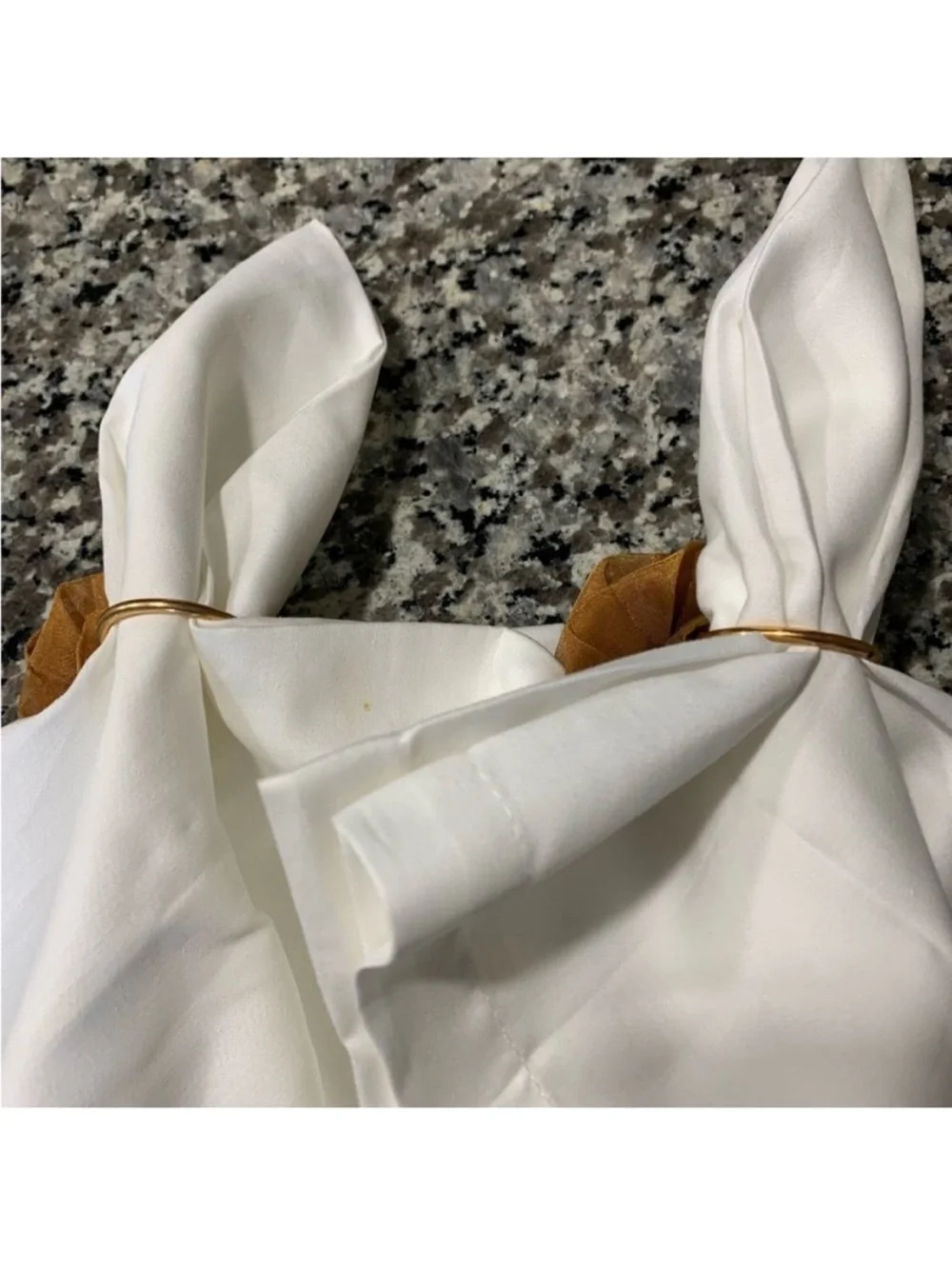 Pottery Barn Napkin Rings Copper Rose